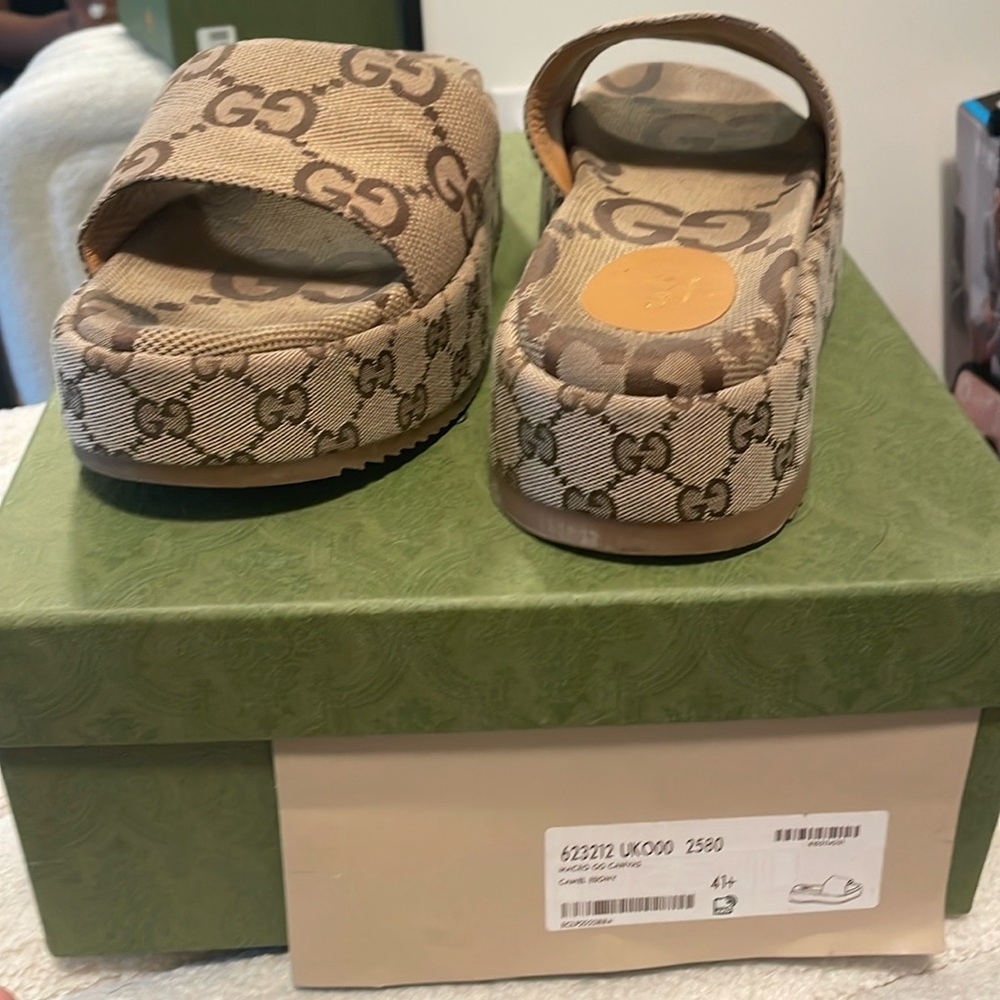 Gucci platform slides